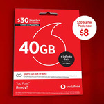 Vodafone $30 15GB 28-Day Prepaid Plus Starter Pack (Bonus 25GB on First 3 Cycles) - $8 Delivered @ Groupon