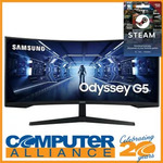 Samsung Odyssey WQHD 144hz G5:27" $359.10 | 32" $449.10 | 34" $665.10 + $50 Steam GC, Delivered @ Computer Alliance eBay