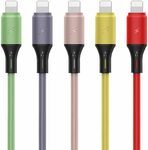 5-Pack iPhone Lightning Charging Cable 1.8m $10.50 + Delivery ($0 with Prime/ $39 Spend) @ SY Direct via Amazon AU
