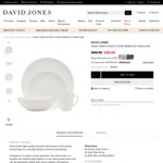 David Jones 16 Piece Coupe Dinner Set Porcelain $39.98 + Delivery ($0 with $50 Spend/ C&C) @ David Jones