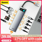 Baseus Type C Hub USB 3.0 HDMI RJ45 SD PD 100W Charge 5/8/9/11-in-1 Varieties (e.g. 5in1 $35.10 eBay Plus) Shipped @ Baseus eBay
