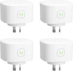 Meross Smart Plug Wi-Fi Outlet with Energy Monitor 4 Pack - $49.99 Delivered @ Meross Amazon AU