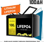12V 100Ah Lithium Battery LiFePO4 $271.20 ($264.42 eBay Plus) + Delivery ($0 to Most Areas) @ jewelleryidea eBay