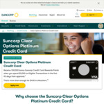 Suncorp Clear Options Platinum Credit Card - 100,000 Reward Points (Worth $400) with $3,000 Spend in 90 Days, $64 First Year Fee