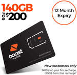 Boost Mobile $200 Pre-Paid Sim Starter Kit (12 Month Expiry) $170 Shipped @ Boost