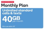 Kogan Mobile Medium 40GB $25 Per Month Prepaid Plan: First Month $0.00 with eSIM, $2.00 with SIM Card (Delivered) @ Kogan
