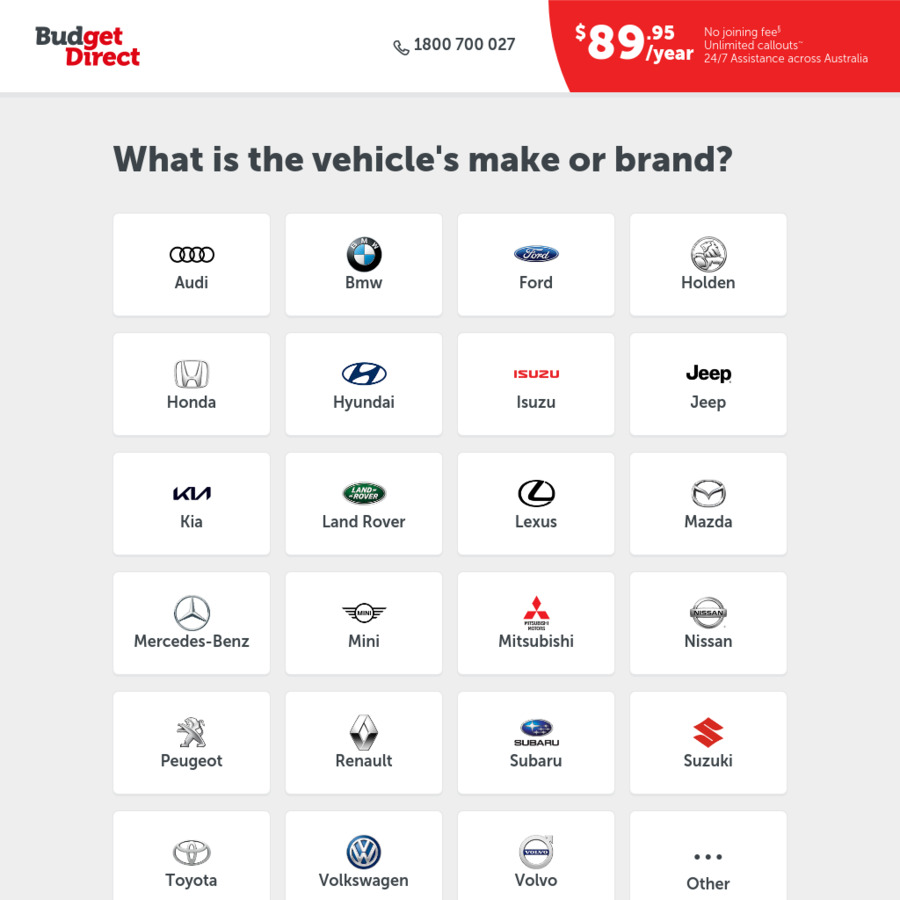 Roadside Assistance 76.45 for First Year (Was 89.95/Year) Budget Direct OzBargain
