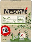 Nescafe Farmers Origins Brazil Lungo Coffee Pods (Pack of 18) $6.87 + Delivery ($0 with Prime/ $39 Spend) @ Amazon Warehouse