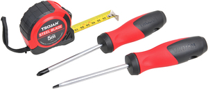 Trojan 3-Piece Screwdrivers and 5m Tape Measure Set $5 + Delivery ($0 C&C/ in-Store/ OnePass with $80 Order) @ Bunnings
