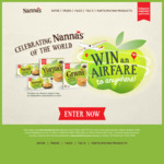 Win an Airfare to Anywhere with Nanna's