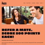 500 Points for Referee & Referrer (Max 40 Referrals Per Account) @ The Pass Loyalty App by Australian Venue Co