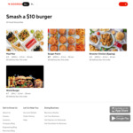 $10 Burger Deals at Participating Restaurants (Max 1 Deal Per Order/Customer, Delivery & Service Fees Apply) @ DoorDash