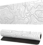 Topographic Contour White Gaming Mouse Pad XL 31.5x11.8 Inch $7.85 + Delivery ($0 with Prime/ $59 Spend) @ Bethan Amazon AU
