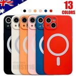 Magnetic Liquid Silicon iPhone Case Cover for iPhone 15/14/13/12/11 Pro Max - $5.99 Delivered (Was $9.99) @ HMS1116 eBay