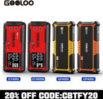 [eBay Plus] GOOLOO Portable Car Jump Starter GT1500 $60, GP2000 $75, GP4000-OG $109.49, GT4000S $135 Delivered @ Gooloo eBay