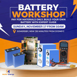 [NSW] DIY LiFePO4 Battery Workshop 10am 17/11/2024: $555 for 12V 105Ah 150A, $1499 12V 314Ah 250A @ Muller Energy