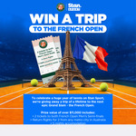 Win a 5-Night Trip for 2 to The French Open Valued over $11,000 from Stan Entertainment [Stan Sport Subscribers]