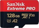 SanDisk Extreme Pro MicroSDXC 128GB $24.53 + Delivery ($0 with Prime/ $59 Spend) @ Amazon AU