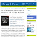 Free ebook: Programming Windows 8 Apps with HTML, CSS, and JavaScript