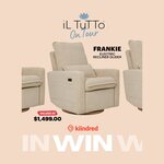 Win a Frankie Electric Nursery Chair valued at over $1,400 from iL Tutto Nursery Chairs + kiindred