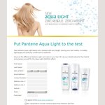 FREE Pantene Aqua Light Shampoo Sample Kit (Shampoo, Conditioner and Treatment)