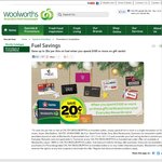 Woolworths - 20c/L Fuel Discount for $100+ Gift Cards Purchase - David Jones, Hoyts, Diva & More