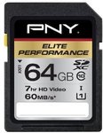 PNY Elite Performance 64GB UHS-1 SDXC Flash Card 60MB/s $41 Delivered @ Amazon