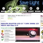 Philips 7w LED MR16 60D Globes $24.90 Ea @ SaveLight ($14.94 Ea @ Masters With Price Match & Buy 2 Get 1 Free)