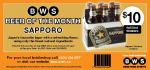 BWS $10 6-Pack of Sapporo Beer