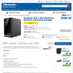 Seagate Business Storage NAS 4TB (2-Bay $209.30 / 4-Bay $279.30) at Officeworks