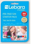 LEBARA $10 SIM Starter Pack for $5 (50% off) @ AUSPOST