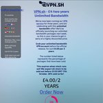 Unlimited Bandwidth VPN £4/Two Years (AU ~ $8.33) @ VPN.sh