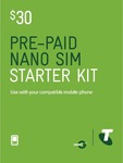 Telstra Prepaid $30 Nano SIM Starter Kit $2 @ The Good Guys