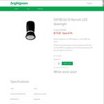 Brightgreen DR700 GU10 Retrofit LED Downlight for $19 (Instead of $49)