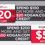 VIP - Bonus Kogan Gift Card, $100 Spend Gets You $20 Giftcard, $200 Spend Gets You $50 Giftcard