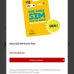 Optus $10 SIM Starter Pack $1 @ OTR [SA]