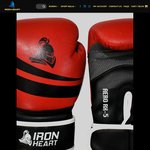 Upto 25% off on Iron Heart Sports PU Leather Range - Boxing Gloves, Hook & Jab Pads, Inners Gloves & Hand Wraps