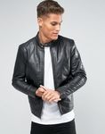 ASOS Genuine Leather Jacket in Black (XL, XXL) for $109.50 Delivered (Normally $157)