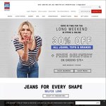 30% off Jeans, Tops & Denim Brands (Free Shipping for Minimum Spend of $75) @ Just Jeans