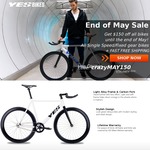 $150 off YESBikes Single Speed/Fixed Alloy Frame with Carbon Fork $599.00 inc. Shipping