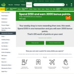 1000pts with $30+ Spend, 2000pts with $120+ Spend @ Woolworths Online