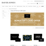 Purchase $200 David Jones Gift Card, Get a Bonus $20 ($170 with AmEx)