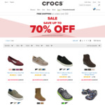 50 - 70% off 130 Items + Extra 5% off + Free Shipping @ Crocs