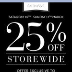 25% off Storewide @ Mathers Stores in Westfield Shopping Centres