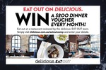 Win 1 of 6 $200 Restaurant Vouchers from News Life Media