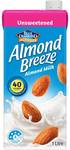 ½ Price: Almond Breeze Almond Milk 1 Litre $1.25 (Unsweetened, Unsweetened Vanilla, Chocolate, Original ) @ Woolworths