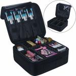 Travel Makeup Bag Makeup Train Case Black $20.99 (Was $29.99) + Delivery (Free with Prime/ $49 Spend) @ Samtour Amazon AU