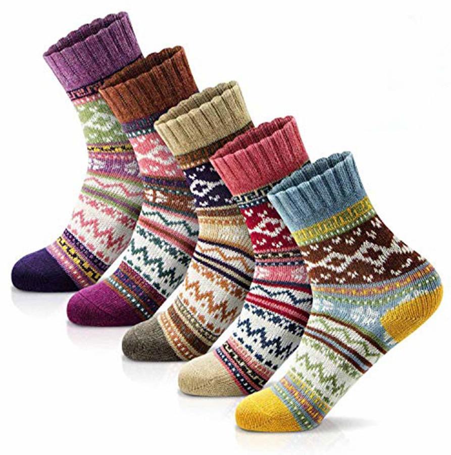 5 Pairs of Womens Winter Socks (Multicolor) $11.08, 12 Pairs Men Dress ...