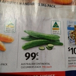 Continental Cucumber $0.99 @ ALDI