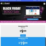 TorGuard VPN BlackFriday BOGO Sale: 50% off Plus Free 10GB PrivateMail Account